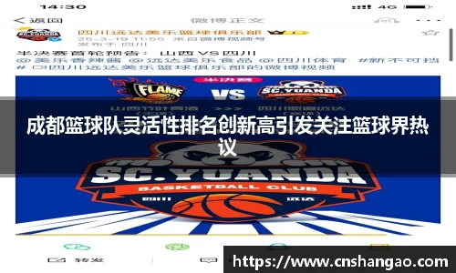 成都篮球队灵活性排名创新高引发关注篮球界热议